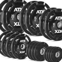Pack de poids ATX olympiques à poignées revêtement premium 125 kg