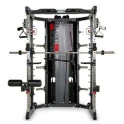 Pack home gym ATX avec station multigym GMX et banc multi-réglable - 80 de poids olympiques avec barre 220 cm