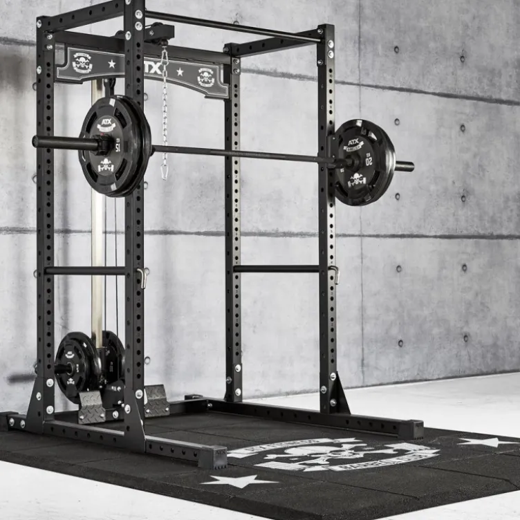 Pack Home-gym Power rack avec poulie et équipements divers pour training de musculation complet - Série 600 ATX Barbell Club Gym