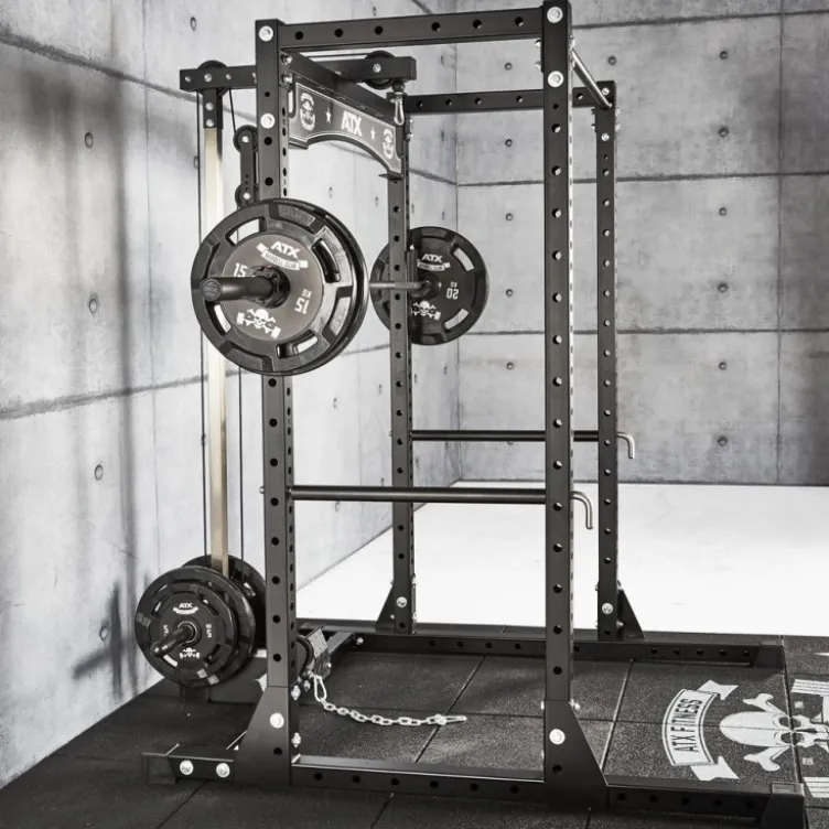 Pack Home-gym Power rack avec poulie et équipements divers pour training de musculation complet - Série 600 ATX Barbell Club Gym