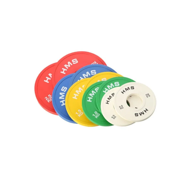 Pack 15 kg de disques de poids fractionnés olympiques en acier recouvert de caoutchouc de haute qualité