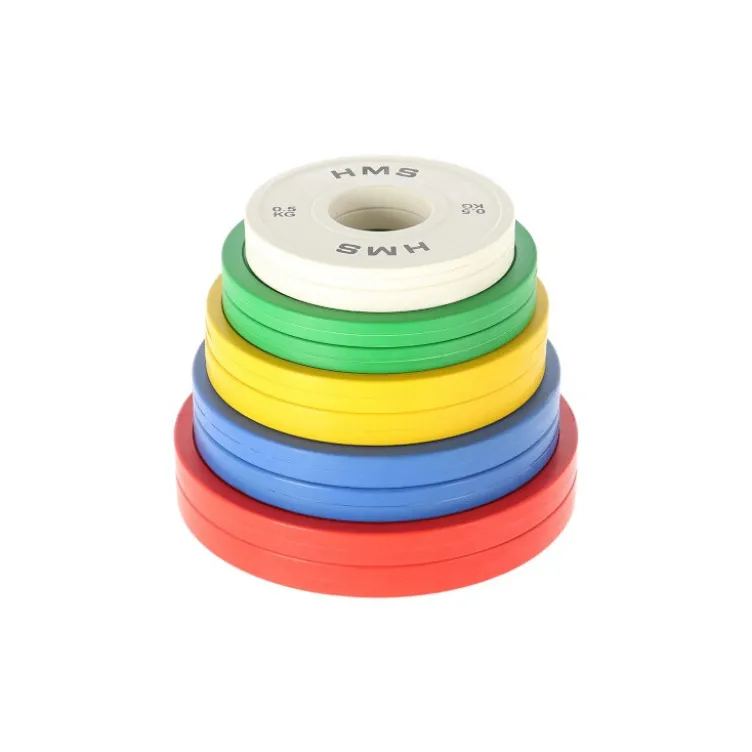Pack 15 kg de disques de poids fractionnés olympiques en acier recouvert de caoutchouc de haute qualité