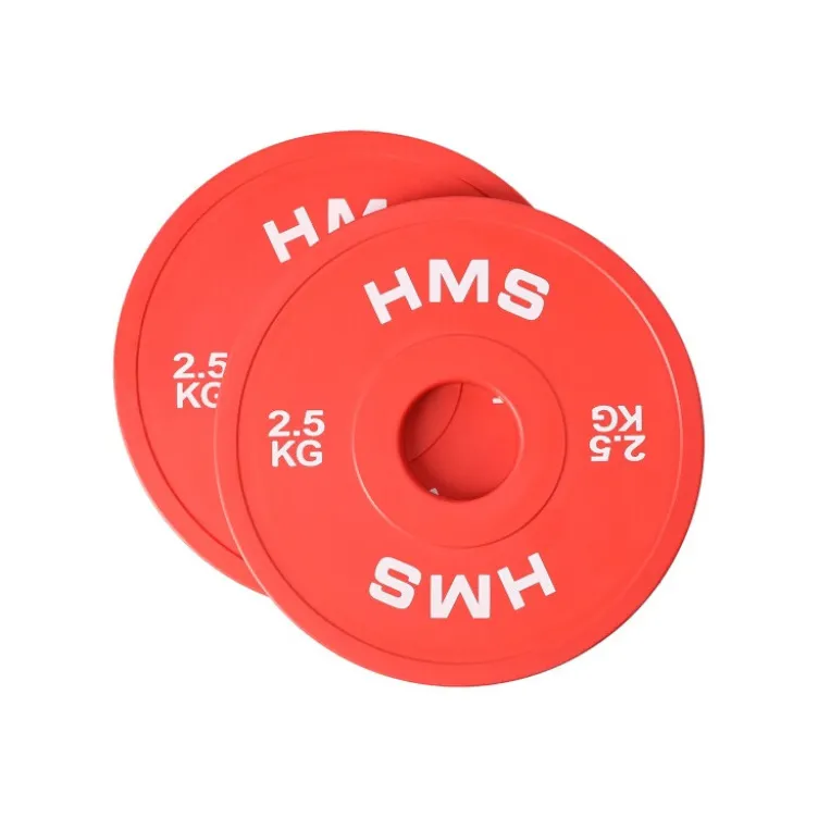Pack 15 kg de disques de poids fractionnés olympiques en acier recouvert de caoutchouc de haute qualité