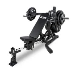 Pack musculation home gym avec banc multipresse à bras à levier 2 x 125 kg et option leg curl / leg extension - 85 kg de poids