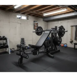 Pack musculation home gym avec banc multipresse à bras à levier 2 x 125 kg et option leg curl / leg extension - 85 kg de poids
