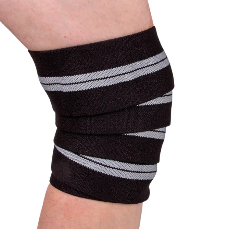 Paire de bandages de protection pour les genoux avec tissu flexible pour la régénération des muscles