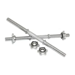 Paire de barres d'haltères standard avec colliers spinlock