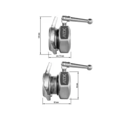Paire de colliers de serrage de musculation de marque ATX diamètre olympique