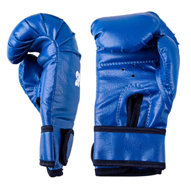 Paire de gants de boxe pour enfants avec fermeture velcro - rouge ou bleu