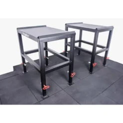 Paire de 2 metal Jerk blocks pour exercices de force - Strongman