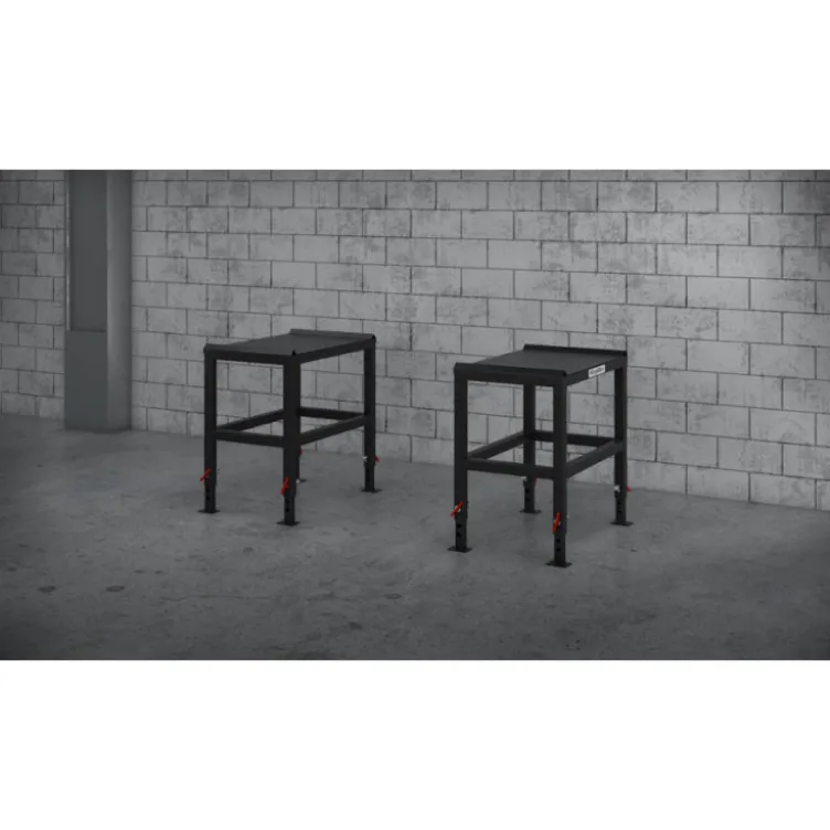 Paire de 2 metal Jerk blocks pour exercices de force - Strongman
