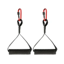 Paire de poignées classiques pour exercices de tirage à la poulie - Mousqueton en aluminium