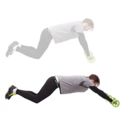 Paire de rouleaux double pour exercices d'abdominaux en homegym - surface anti glissement