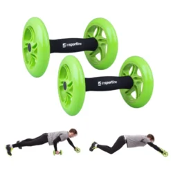 Paire de rouleaux double pour exercices d'abdominaux en homegym - surface anti glissement