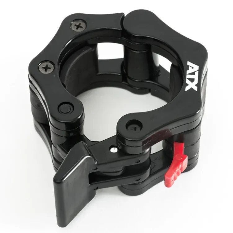 Paire de verrous de serrage pour barre olympique 50 mm fixation optimale et fermeture facile