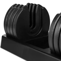 Paire d'haltères ajustables en fonte de 5 à 25 kg - Réglage et sélection rapides