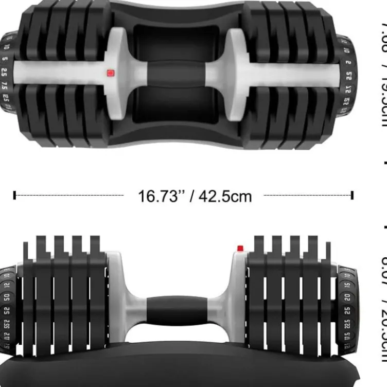 Paire d'haltères automatiques de 2,5 kg à 25 kg