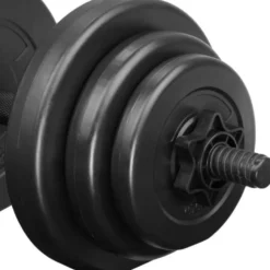 Paire d'haltères courts de musculation avec disques de poids inclus