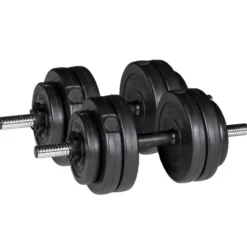 Paire d'haltères de 12.5 kg avec verrous de serrage - Kit d'haltère 12.5 kg pour home-gym
