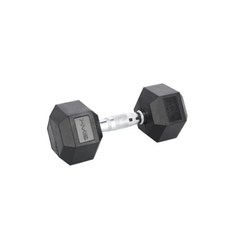 Paire d'haltères de musculation hexagonaux en caoutchouc de 8 kg à 40 kg