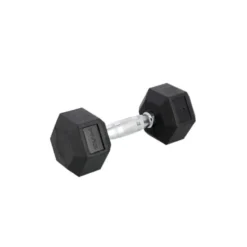 Paire d'haltères de musculation hexagonaux en caoutchouc de 8 kg à 40 kg
