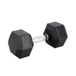 Paire d'haltères de musculation hexagonaux en caoutchouc de 8 kg à 40 kg