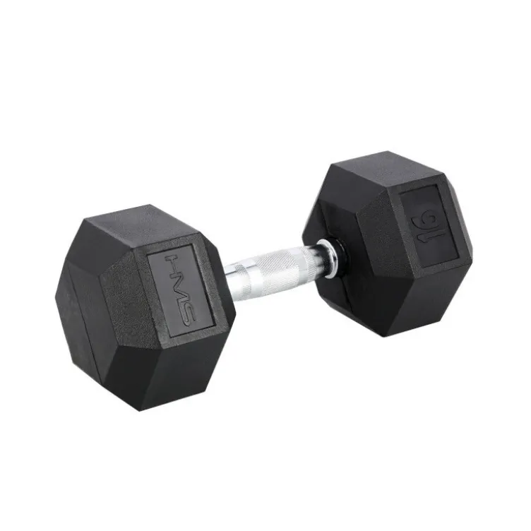 Paire d'haltères de musculation hexagonaux en caoutchouc de 8 kg à 40 kg