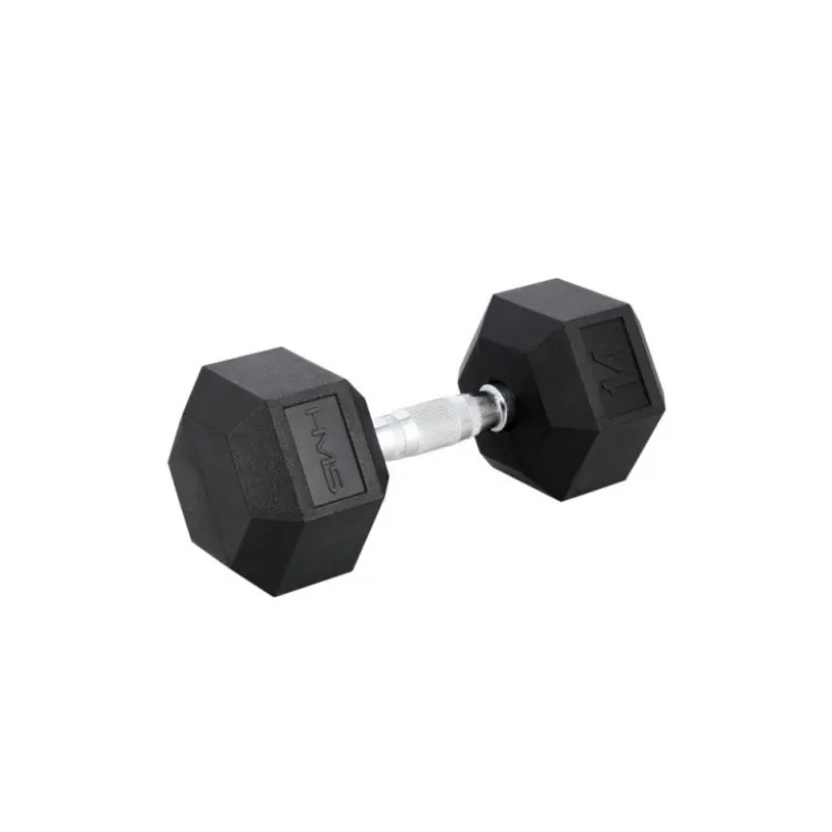 Paire d'haltères de musculation hexagonaux en caoutchouc de 8 kg à 40 kg