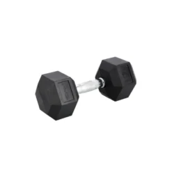 Paire d'haltères de musculation hexagonaux en caoutchouc de 8 kg à 40 kg