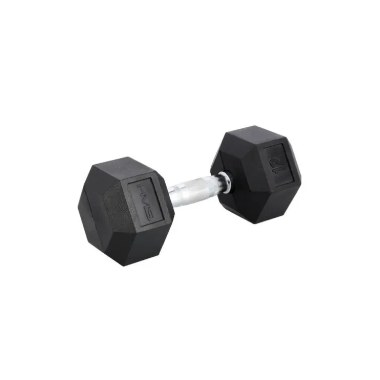 Paire d'haltères de musculation hexagonaux en caoutchouc de 8 kg à 40 kg