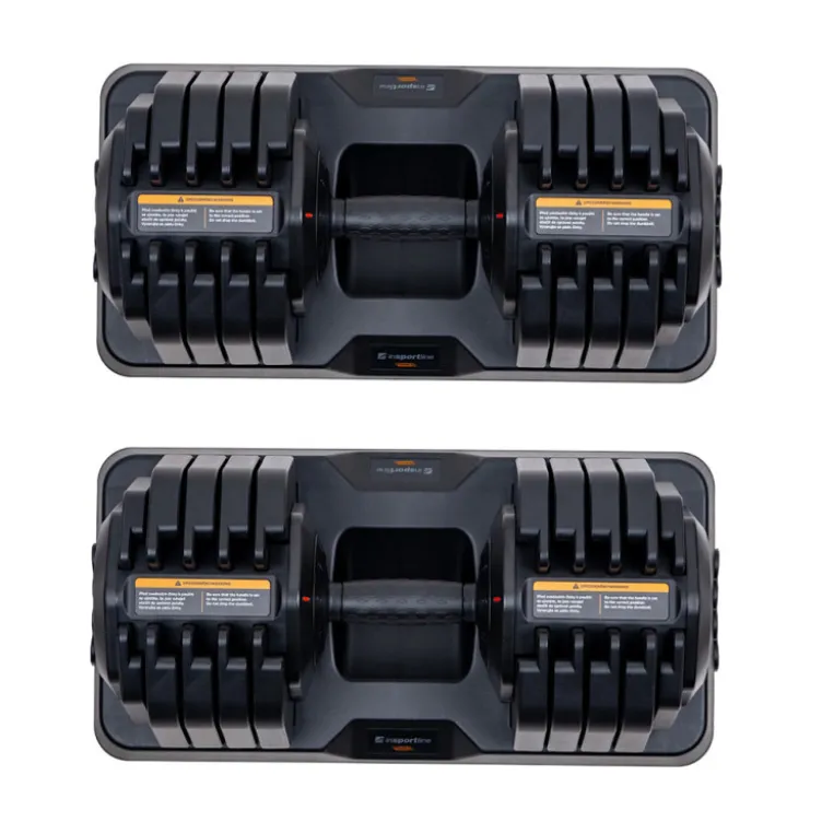 Paire d'haltères réglables de 5 à 41 kg avec support - Kit d'haltères à charge automatique Durabell