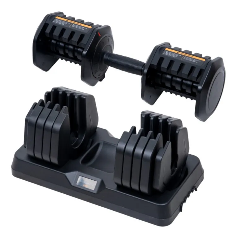 Paire d'haltères réglables de 5 à 41 kg avec support - Kit d'haltères à charge automatique Durabell