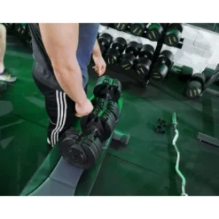 Paire d'haltères réglables 2,3 à 20 kg Grip maximale 16 niveaux de réglages