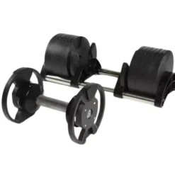 Paire d'haltères réglables 2 à 32 kg incrémentation 2 kg avec supports inclus pour Home-Gym