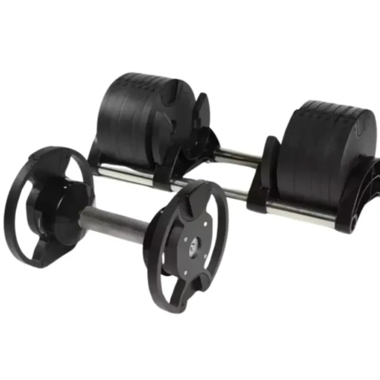 Paire d'haltères réglables 2 à 32 kg incrémentation 2 kg avec supports inclus pour Home-Gym