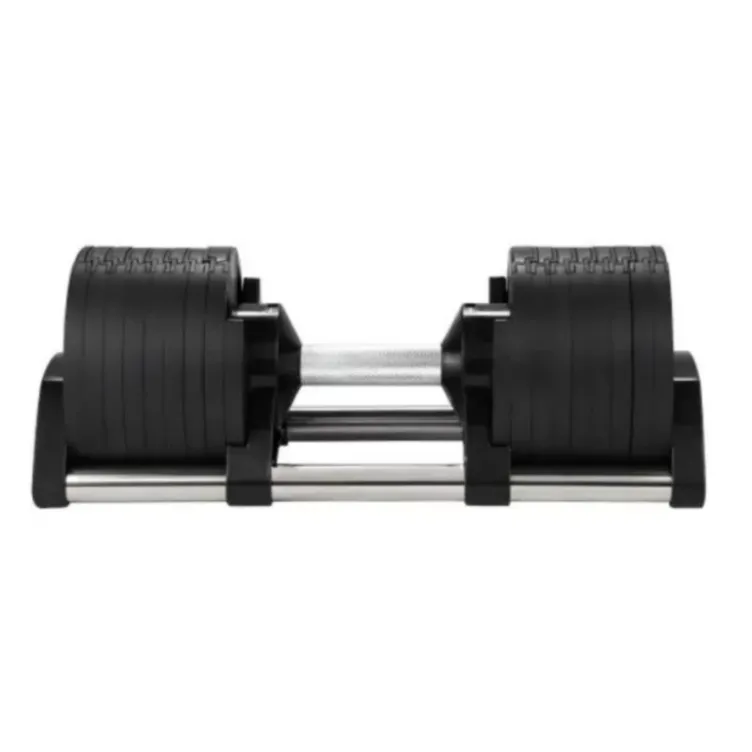 Paire d'haltères réglables 2 à 32 kg incrémentation 2 kg avec supports inclus pour Home-Gym