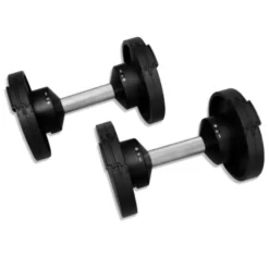 Paire d'haltères réglables 2 à 32 kg incrémentation 2 kg avec supports inclus pour Home-Gym