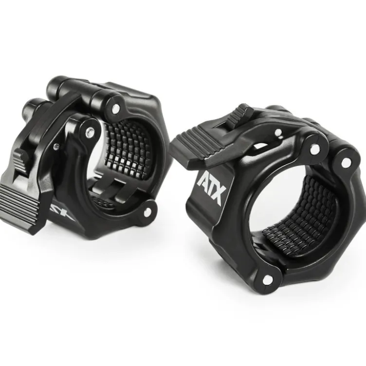 Paires de verrous de serrage professionnelle ATX pour barres de musculation olympiques avec sécurité