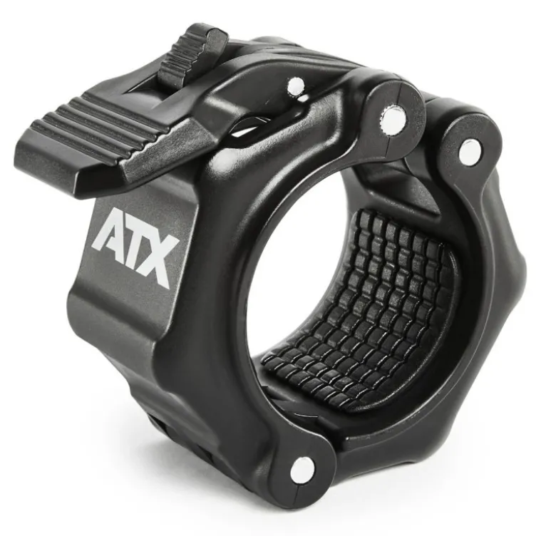 Paires de verrous de serrage professionnelle ATX pour barres de musculation olympiques avec sécurité