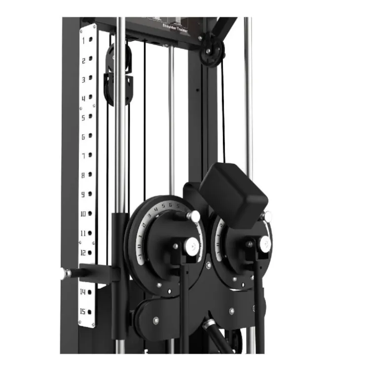 Peck dual shoulder machine PRO à charge guidée pour salles commerciales - Élévations latérales Titanium Strength EL-S28