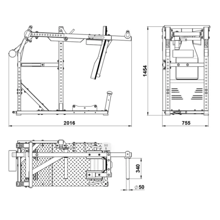 Pendulum squat machine ATX fitness - Appareil à squat à capacité de charge 400 kg pour l'entraînement des jambes
