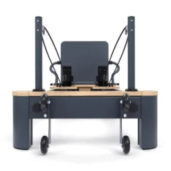 Pilates reformer pliable avec système de résistance à ressorts réglable jusqu'à 79 kg - Appuie-épaules amovibles