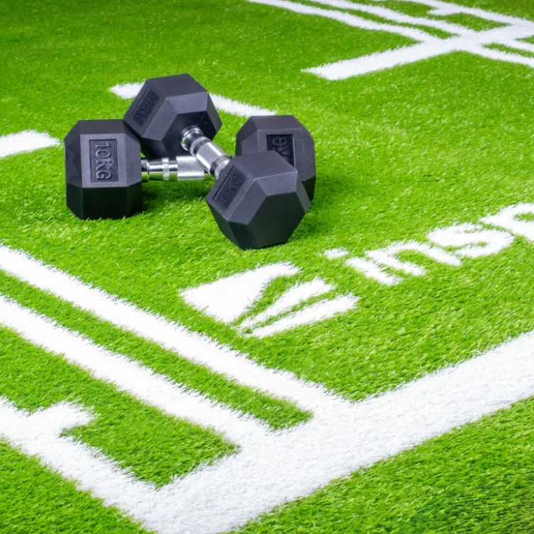 Piste de sprint en gazon synthétique 10,2 x 2 m pour entraînements de crossfit - Dos antidérapant