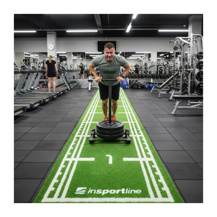 Piste de sprint en gazon synthétique 10,2 x 2 m pour entraînements de crossfit - Dos antidérapant