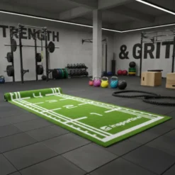 Piste de sprint en gazon synthétique 10,2 x 2 m pour entraînements de crossfit - Dos antidérapant
