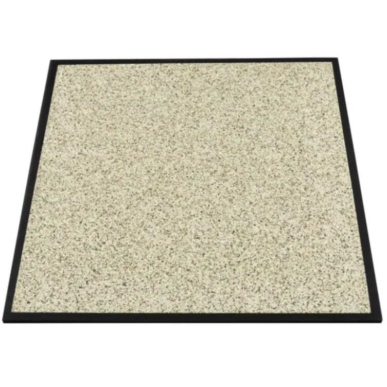 Plaque de protection pour le sol 100 x 100 x 2 cm avec réduction du son et propriétés d'amortissement des chocs en finition IQ