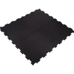 Plaque de sol puzzle en caoutchouc 50 x 50 x 1,5 cm pour salle de musculation et home-gym