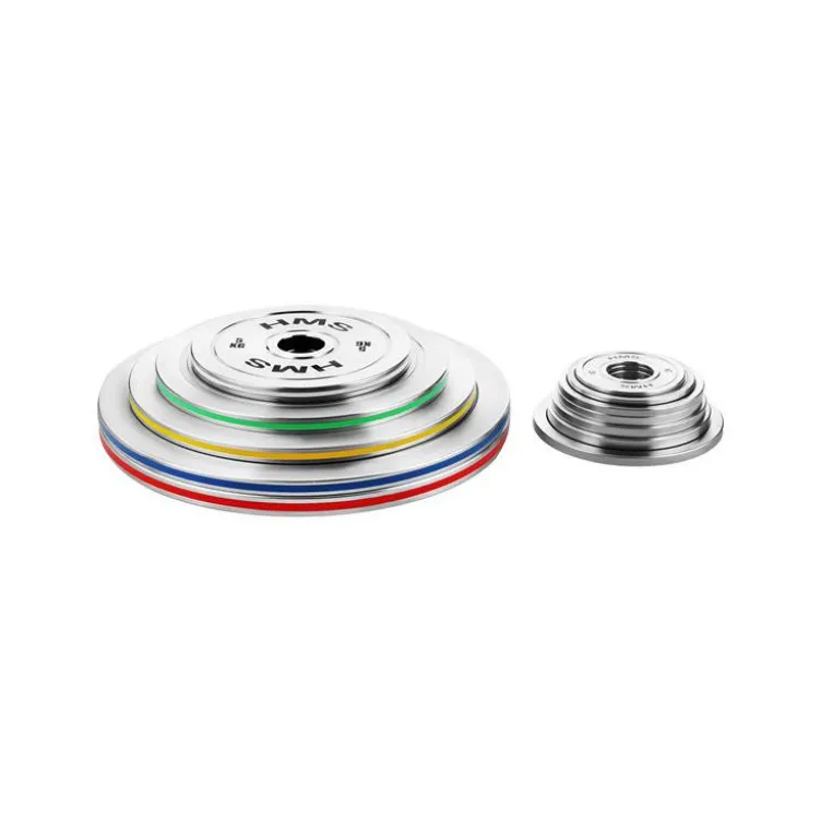 Plaques de poids 50mm de précision 0,25 à 25 kg en acier chromé pour salles de sport professionnelles - Écart de poids faible