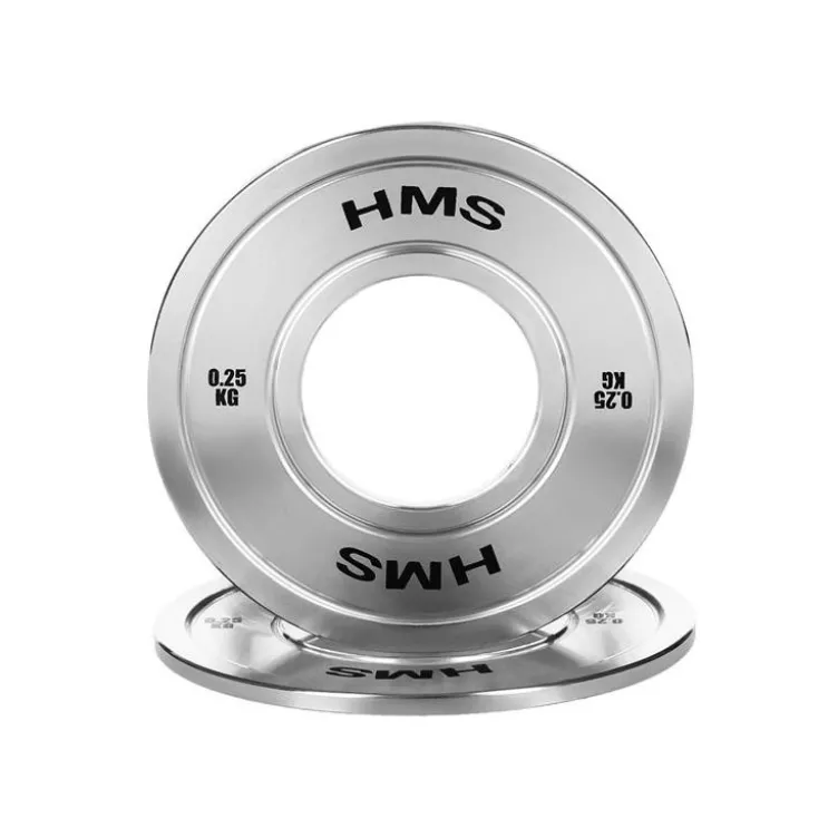 Plaques de poids 50mm de précision 0,25 à 25 kg en acier chromé pour salles de sport professionnelles - Écart de poids faible