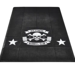 Plateforme ATX de protection pour le sol de haute qualité en caoutchouc recyclés - 3 x 2 m édition Barbell Club